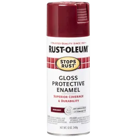 12 OZ Stops Rust Protective Enamel Spray Paint - Gloss Burgundy