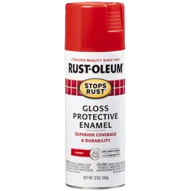 12 OZ Stops Rust Protective Enamel Spray Paint - Gloss Cherry