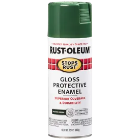12 OZ Stops Rust Protective Enamel Spray Paint - Gloss Hunter Green