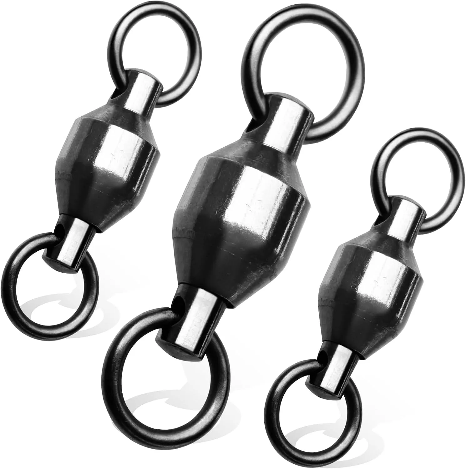 20PCS High Strength Fishing SwivelsBall Bearing Swivels Fishing Tackles Stainless Steel Fishing Swivel Connectors for Freshwater Saltwater Fishing