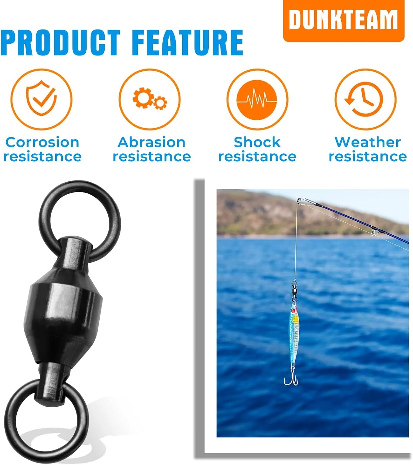 20PCS High Strength Fishing SwivelsBall Bearing Swivels Fishing Tackles Stainless Steel Fishing Swivel Connectors for Freshwater Saltwater Fishing