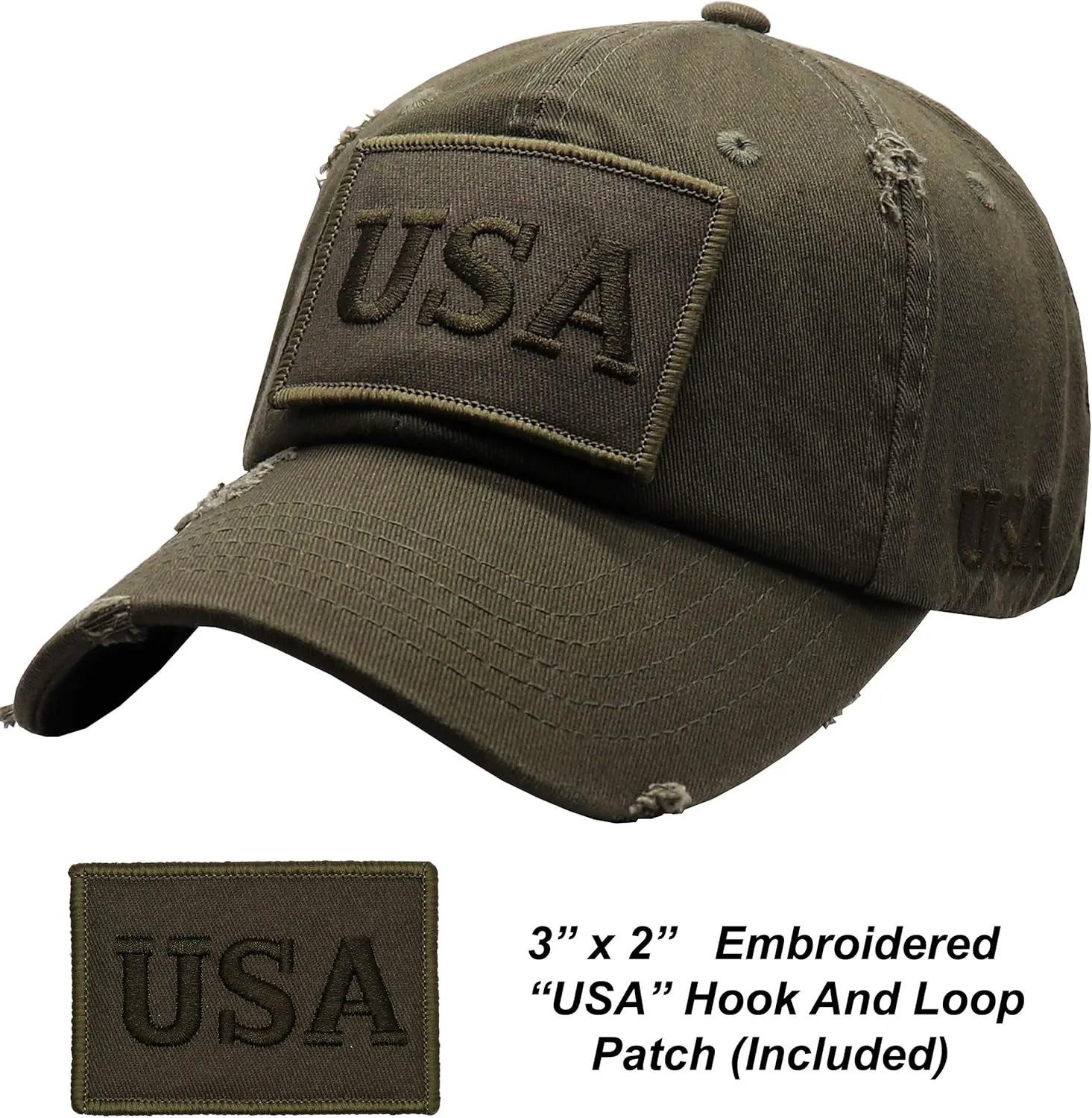 Antourage American Flag Unisex Baseball Hat for Men and Women | USA Flag Mesh Snapback Flat Visor Cap   2 Patriotic Patches