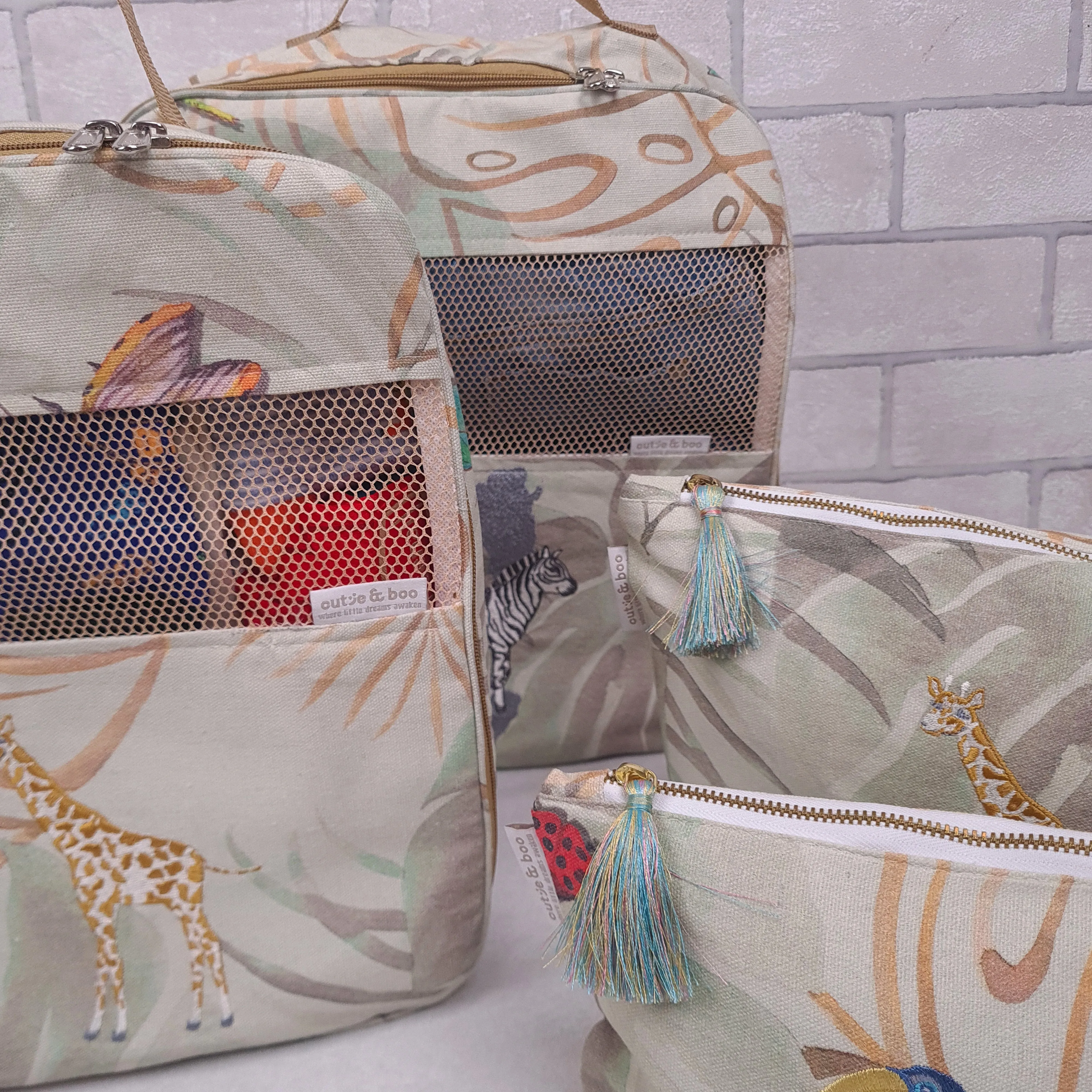 Baby It's Wild World Organizer Bags (Set of 5) Small Organizer Bag   Big Organizer Bag   Shoe Bag   Small Pouch   Big Pouch
