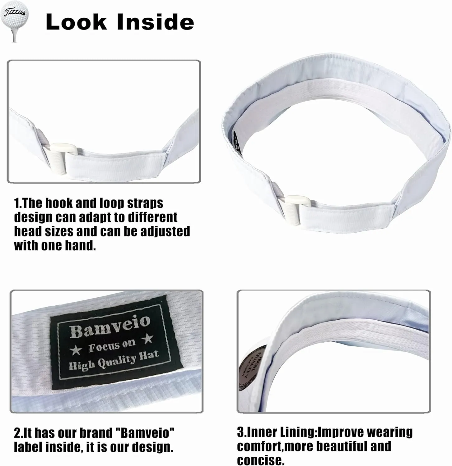 Bamveio Funny Golf Visors Hats for Men Women,Golf Gifts for Adults Humor