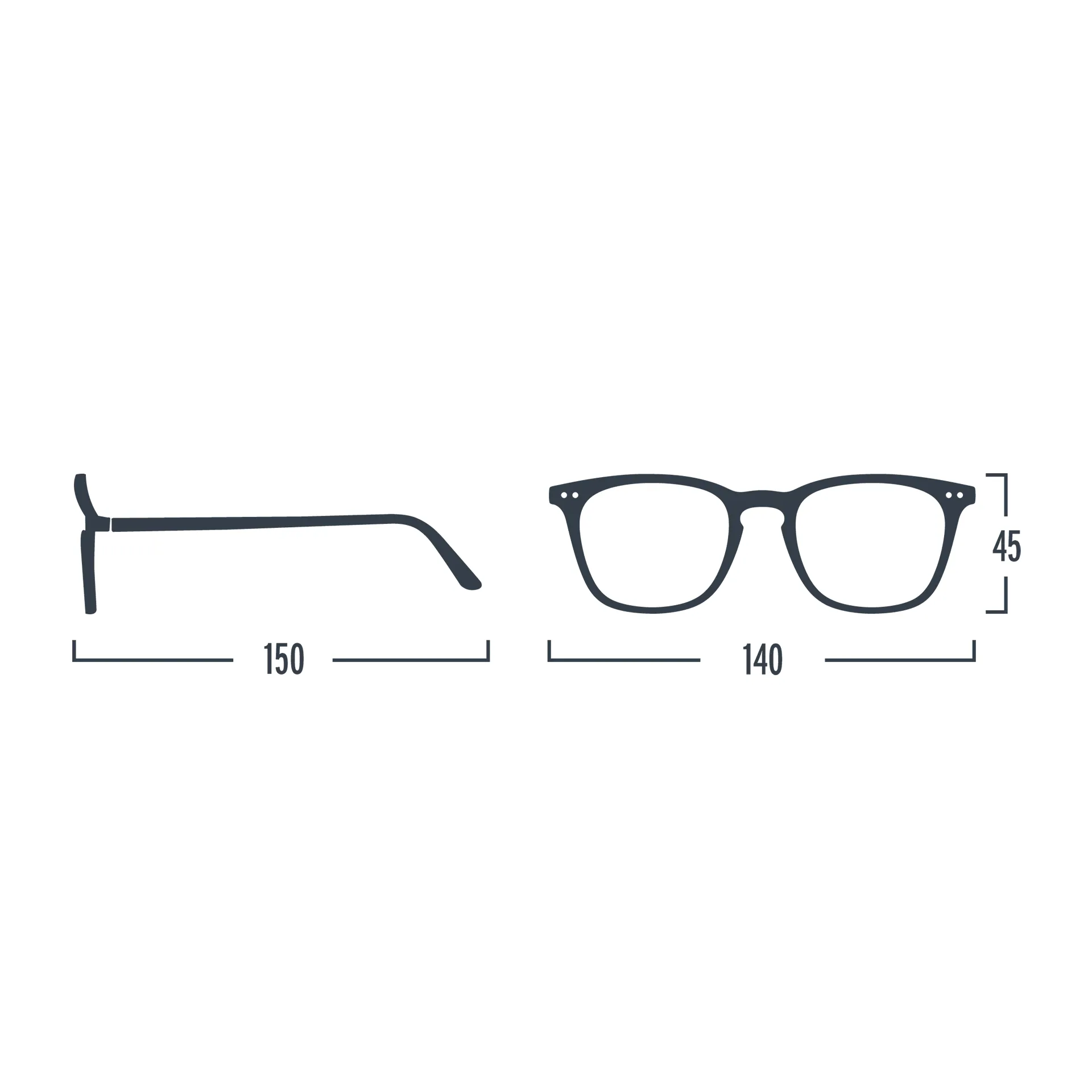 Black #E Reading Glasses by Izipizi