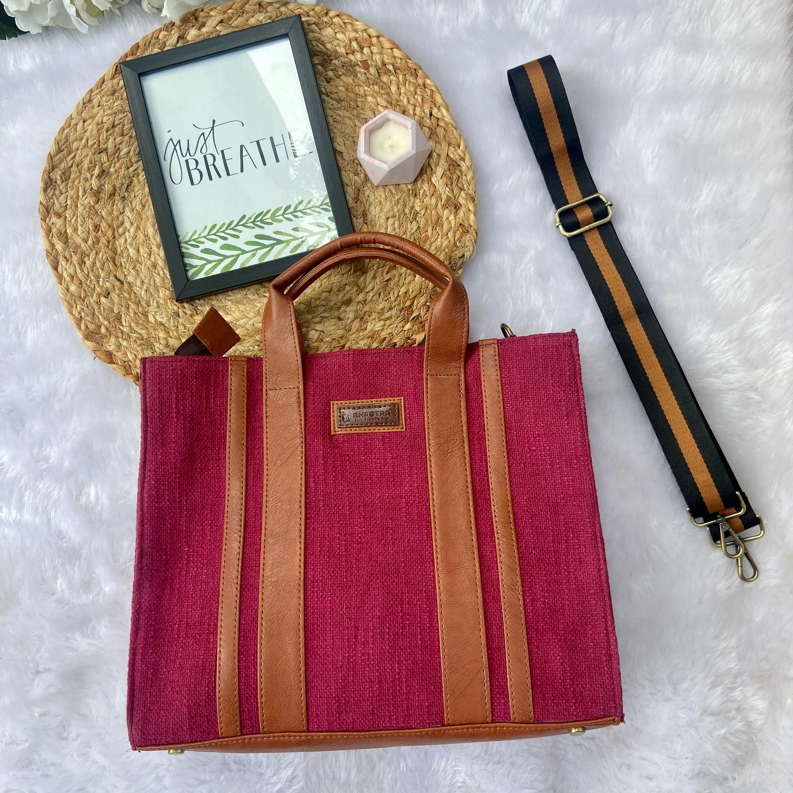 Burgundy Book Tote