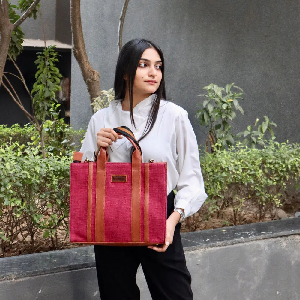 Burgundy Book Tote