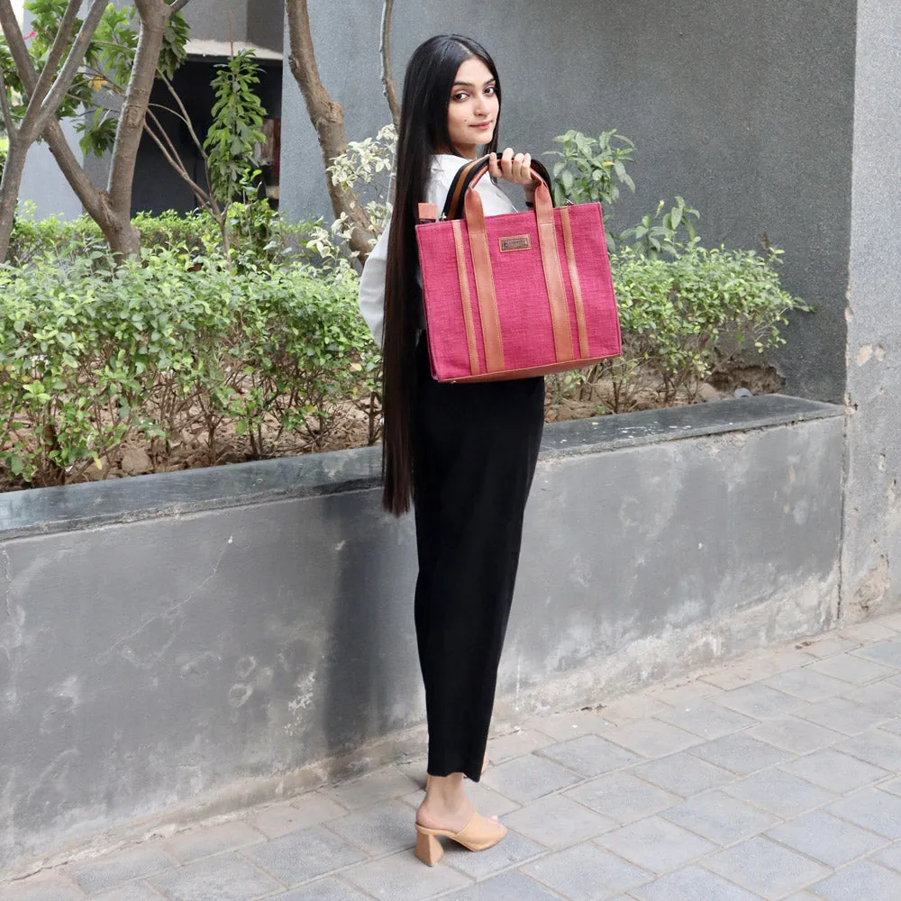 Burgundy Book Tote