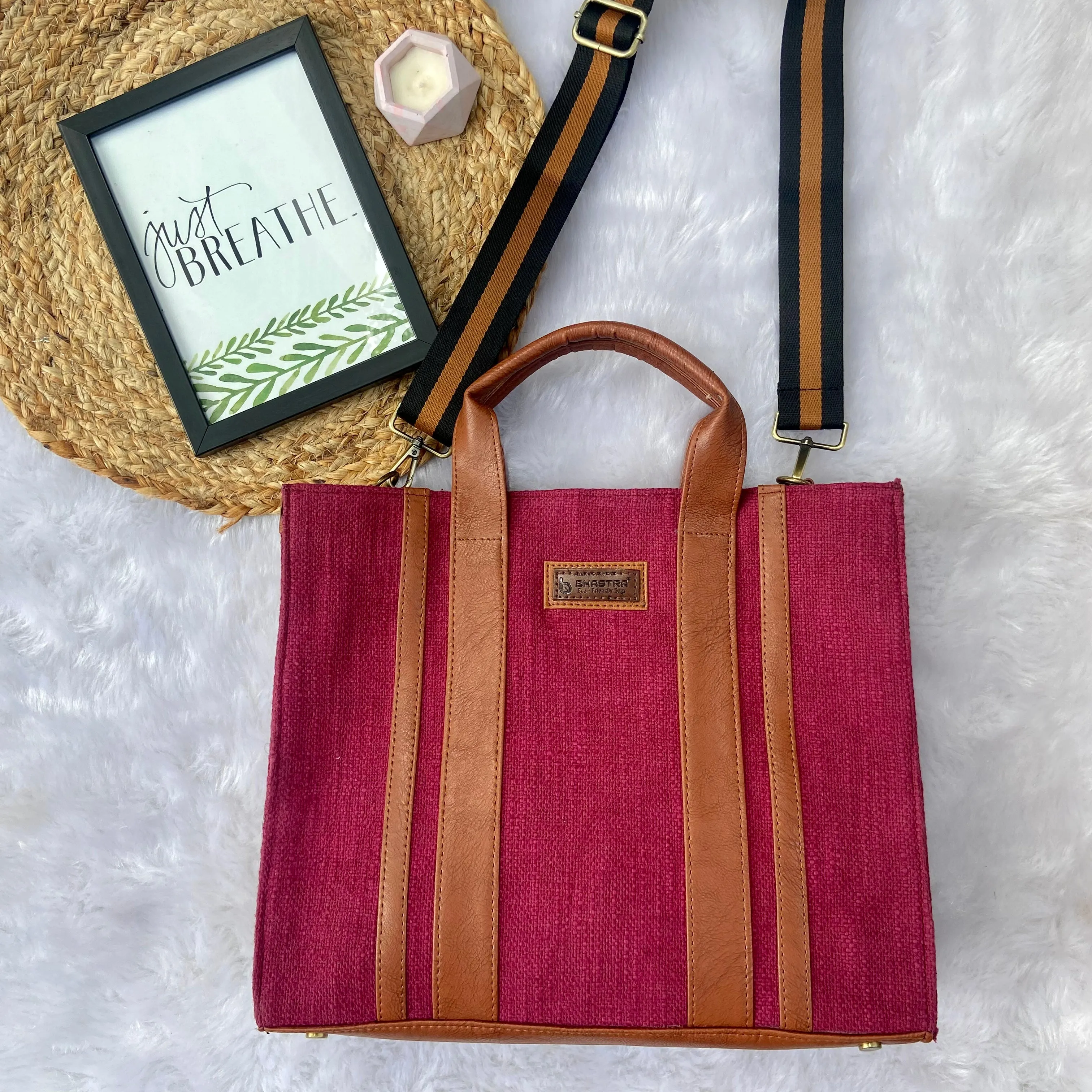 Burgundy Book Tote