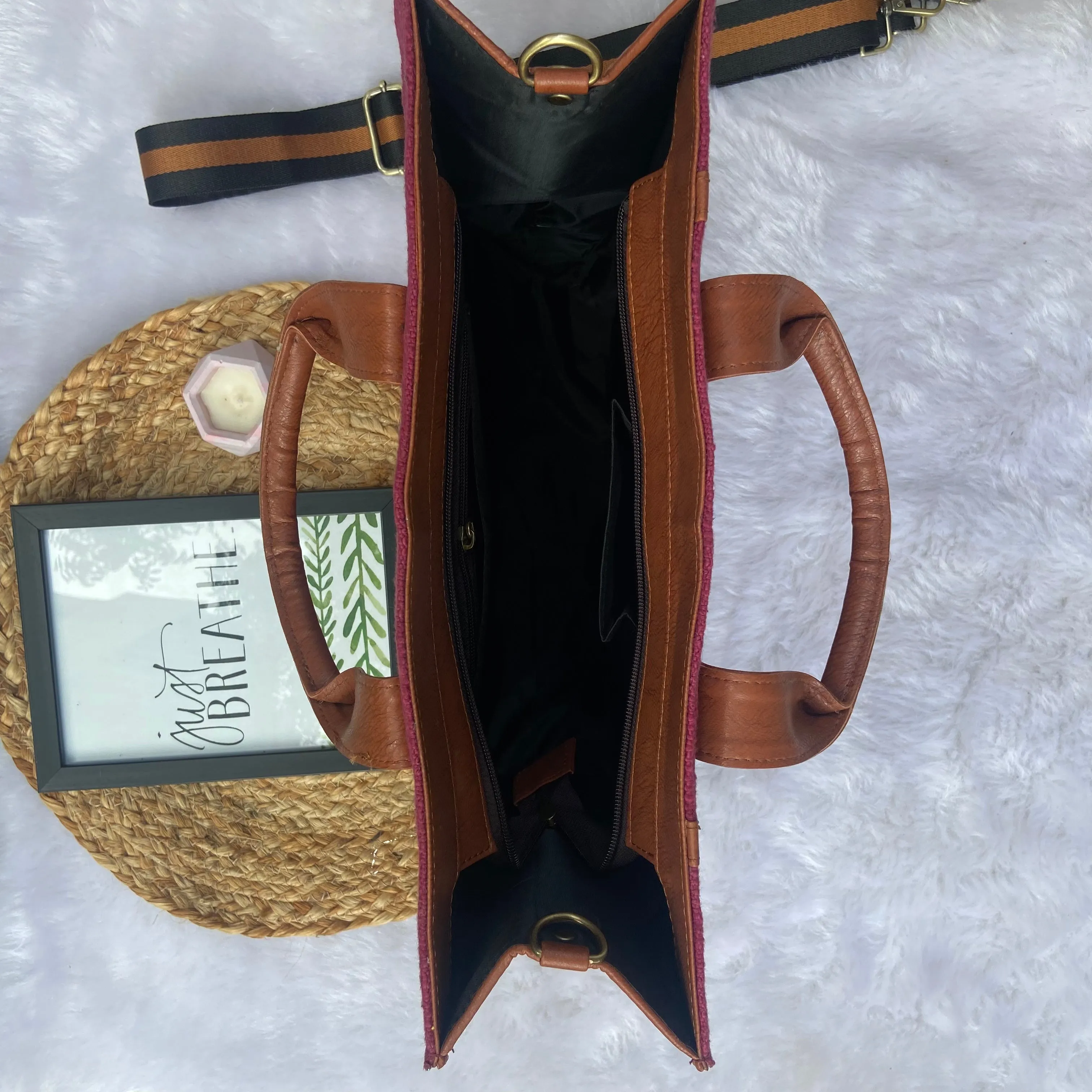 Burgundy Book Tote