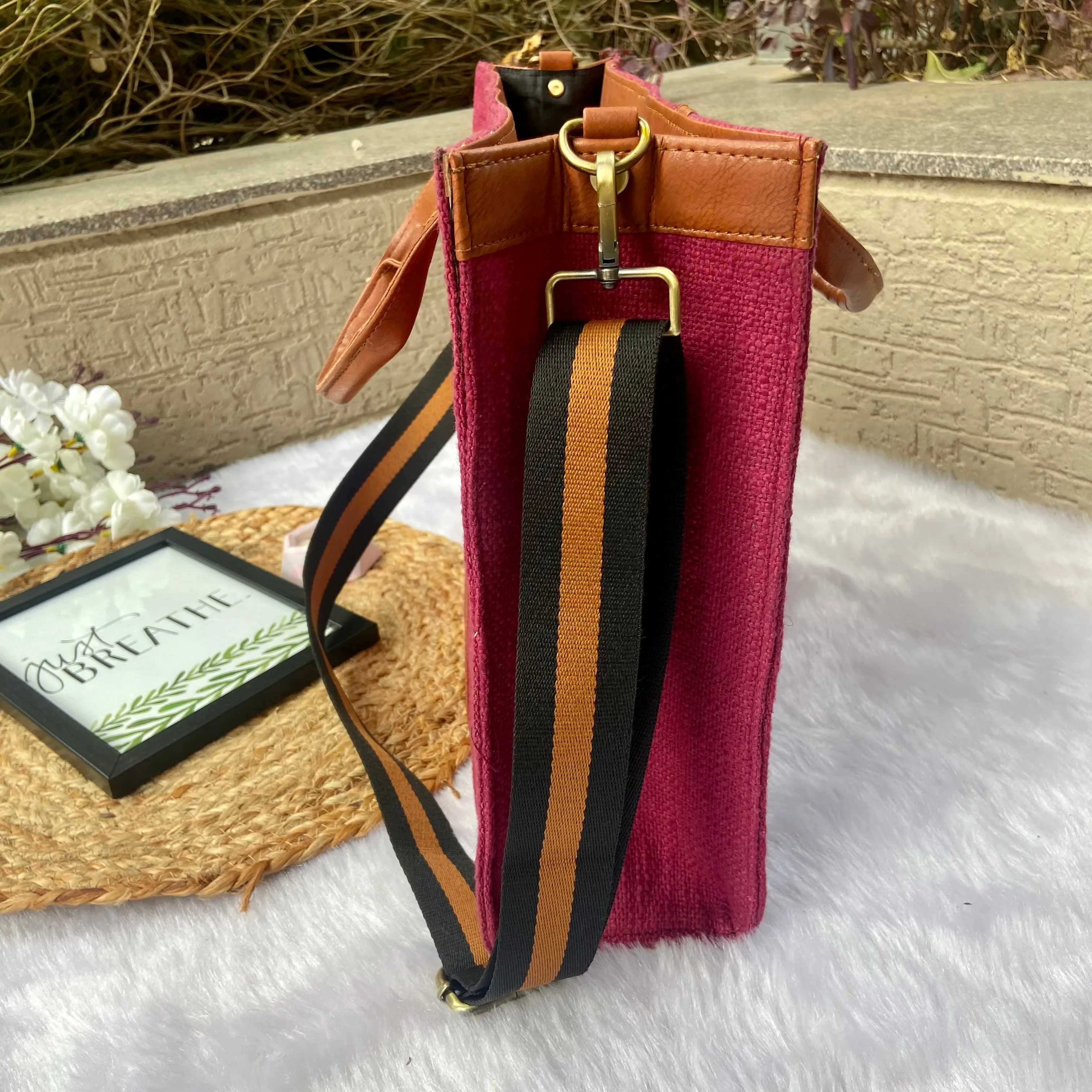 Burgundy Book Tote