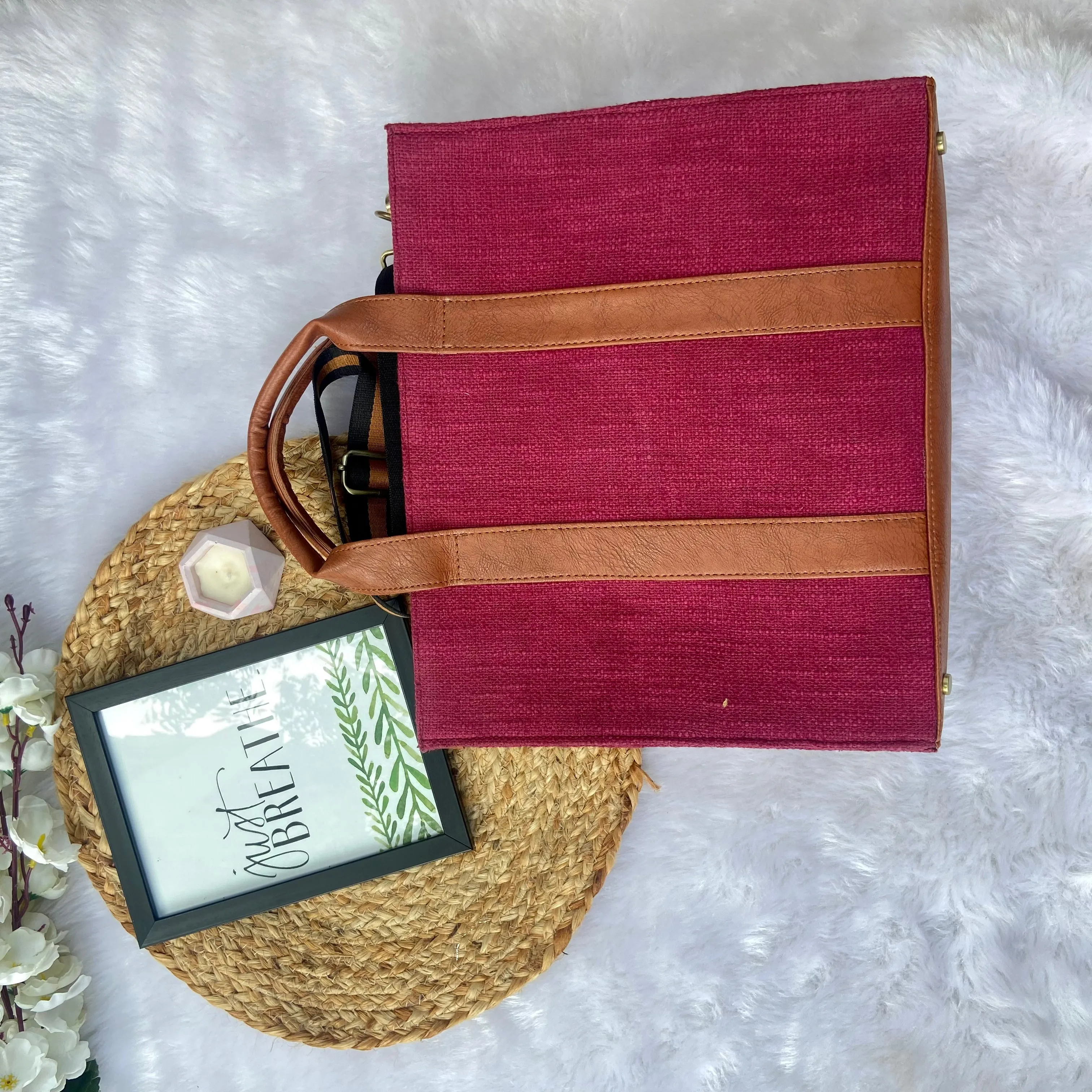 Burgundy Book Tote
