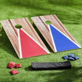 Corn Hole Games for Adults Kids Outdoor, Portable Cornhole Board Set 3 x 2 or 4 x 2 ft Regulation Corn Hole Boards Set with 1 Bag and 8 Bean Bags, Adults Outdoor Beach Travel Cornhole Game