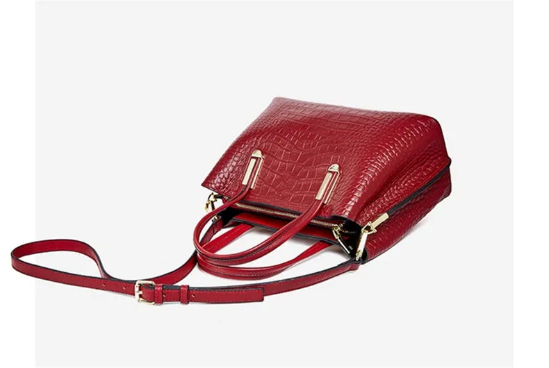 Erika Woman Leather Tote Handbag