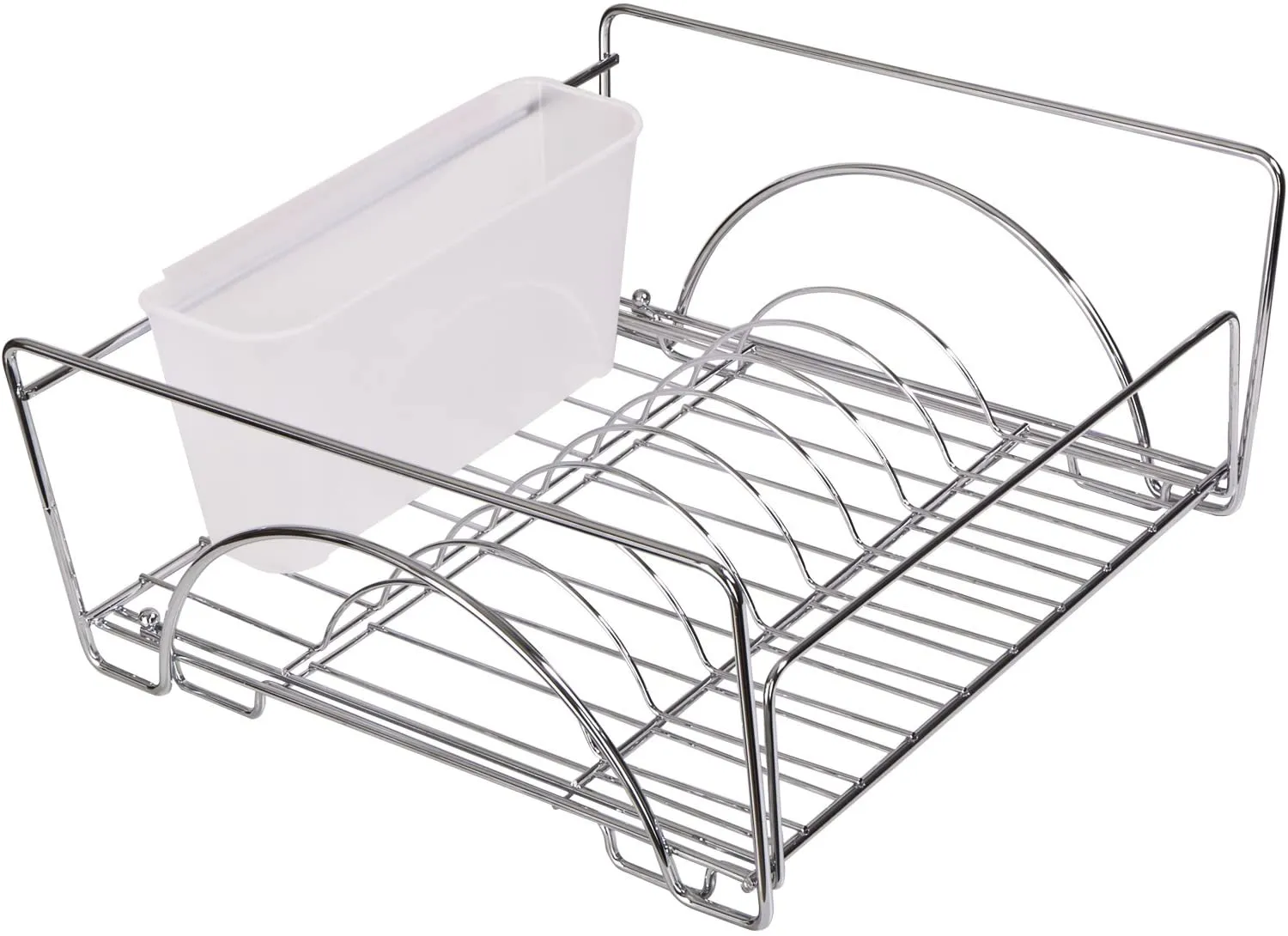 Expandable Dish Drainer Drying Rack with Cutlery Cup