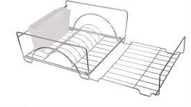 Expandable Dish Drainer Drying Rack with Cutlery Cup