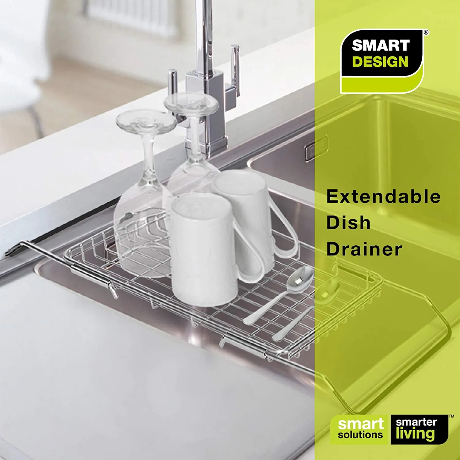 Expandable Dish Drainer with Adjustable Arms