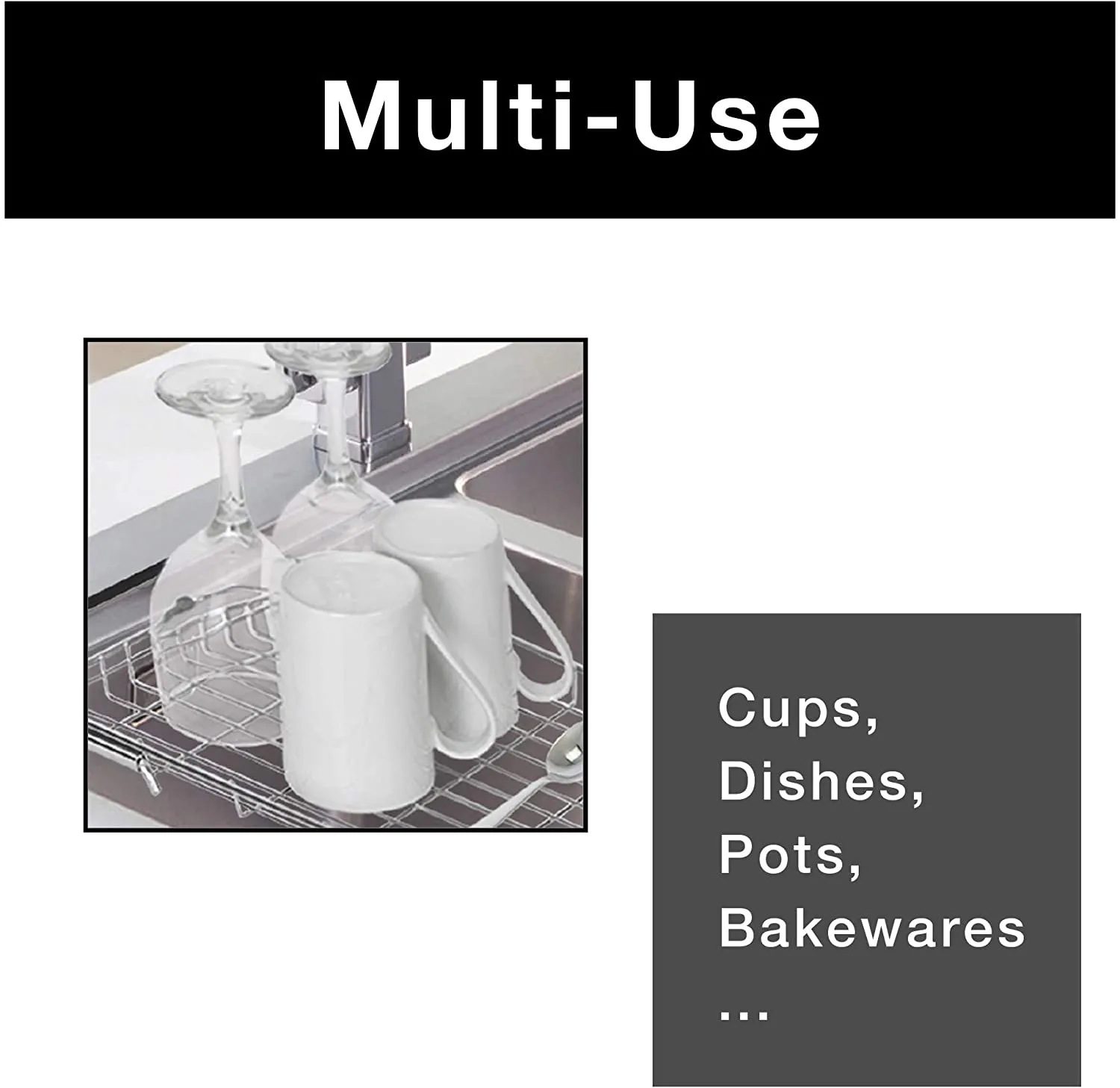 Expandable Dish Drainer with Adjustable Arms