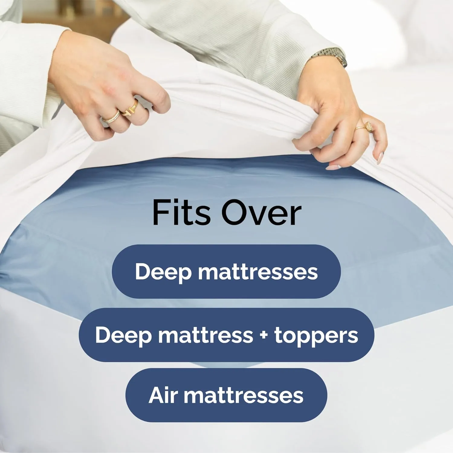 Extra Deep Queen Sheet Set - 6 Piece Breathable & Cooling Sheets - Hotel Luxury Bedding Set w/18-24 Inch Extra Deep Pockets - Easy Fit - Super Soft, Wrinkle Free & Comfy - Antique White, Queen Size