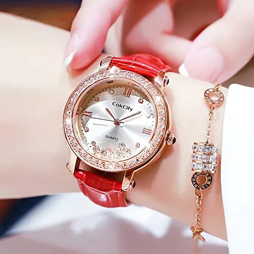 Fashion Quartzf Women Dress Crystal Large Face Watch