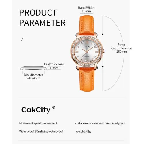Fashion Quartzf Women Dress Crystal Large Face Watch