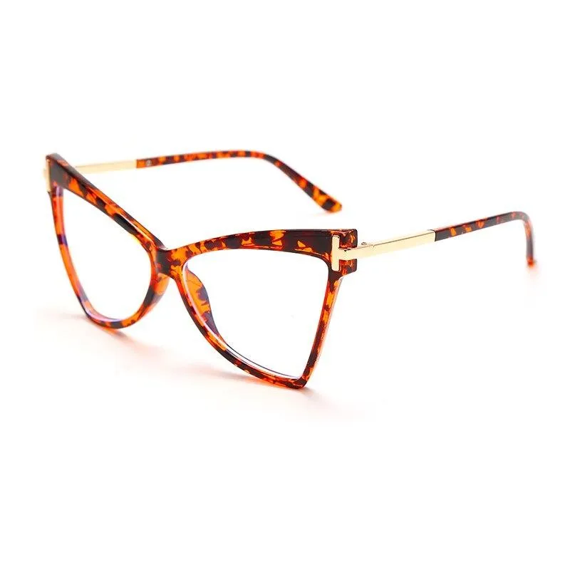 Fashionable Cat Eye Clear Lens Sunglasses