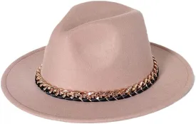 Fedora Hat for Men Women Solid Color Fedora Hat Wide Brim Jazz Hat Autumn Winter Panama Hat