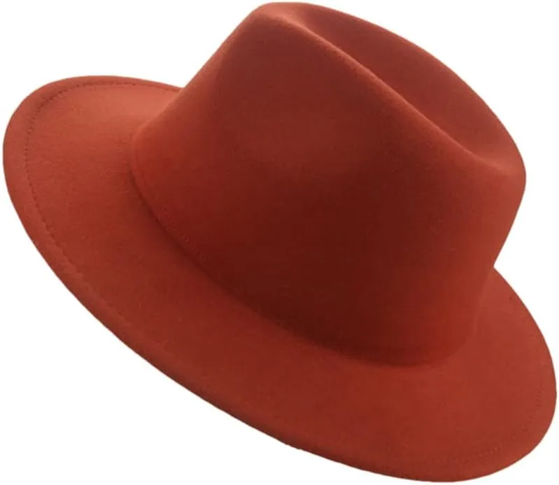 Fedora Hats for Women Black White Hip Hop Panamas Felted Hats for Men Formal Church Wedding Winter Hats