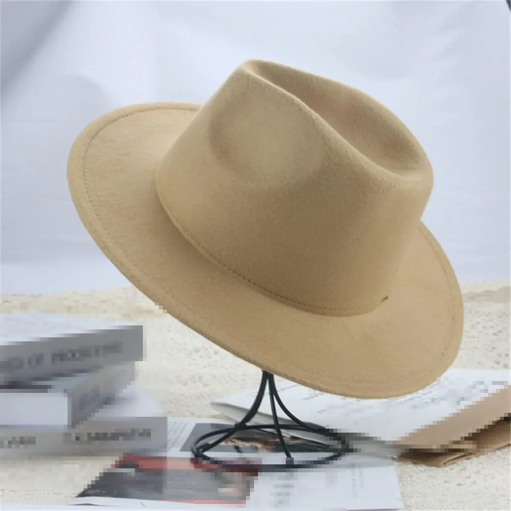 Fedora Hats for Women Black White Hip Hop Panamas Felted Hats for Men Formal Church Wedding Winter Hats