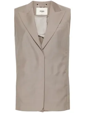 FENDI Tailored Mohair Blend Gilet for Men
