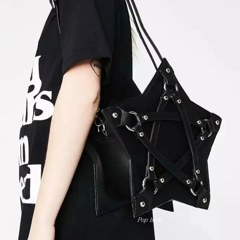 Gothic Pentagram Punk Casual Shoulder Bag