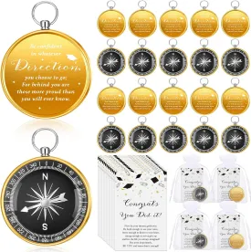 Graduation Gifts 2025 Include Pocket Compass Keychain Inspirational Key Chains You Did It Graduation Cards Organza Bags Class of 2025 Gift for Middle Senior School Students