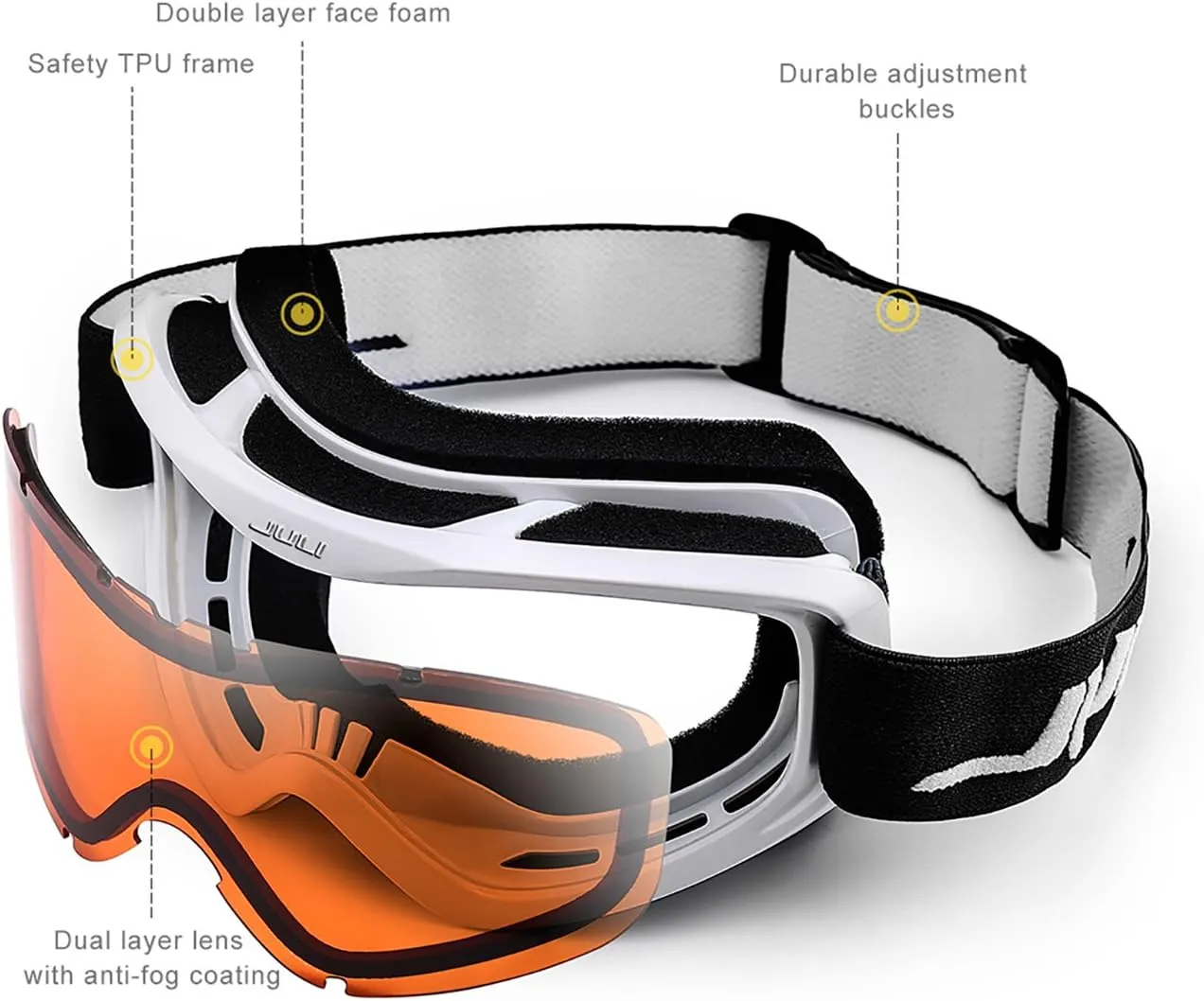 Juli Ski Goggles,Snow Snowboard Goggles Men Women Snowmobile Skiing Skating