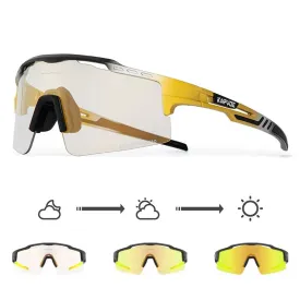 Kapvoe Photochromic Cycling Glasses MTB Adjustable Nose Support Myopia Frame Sports Sunglasses Men Women Eyewear Goggle