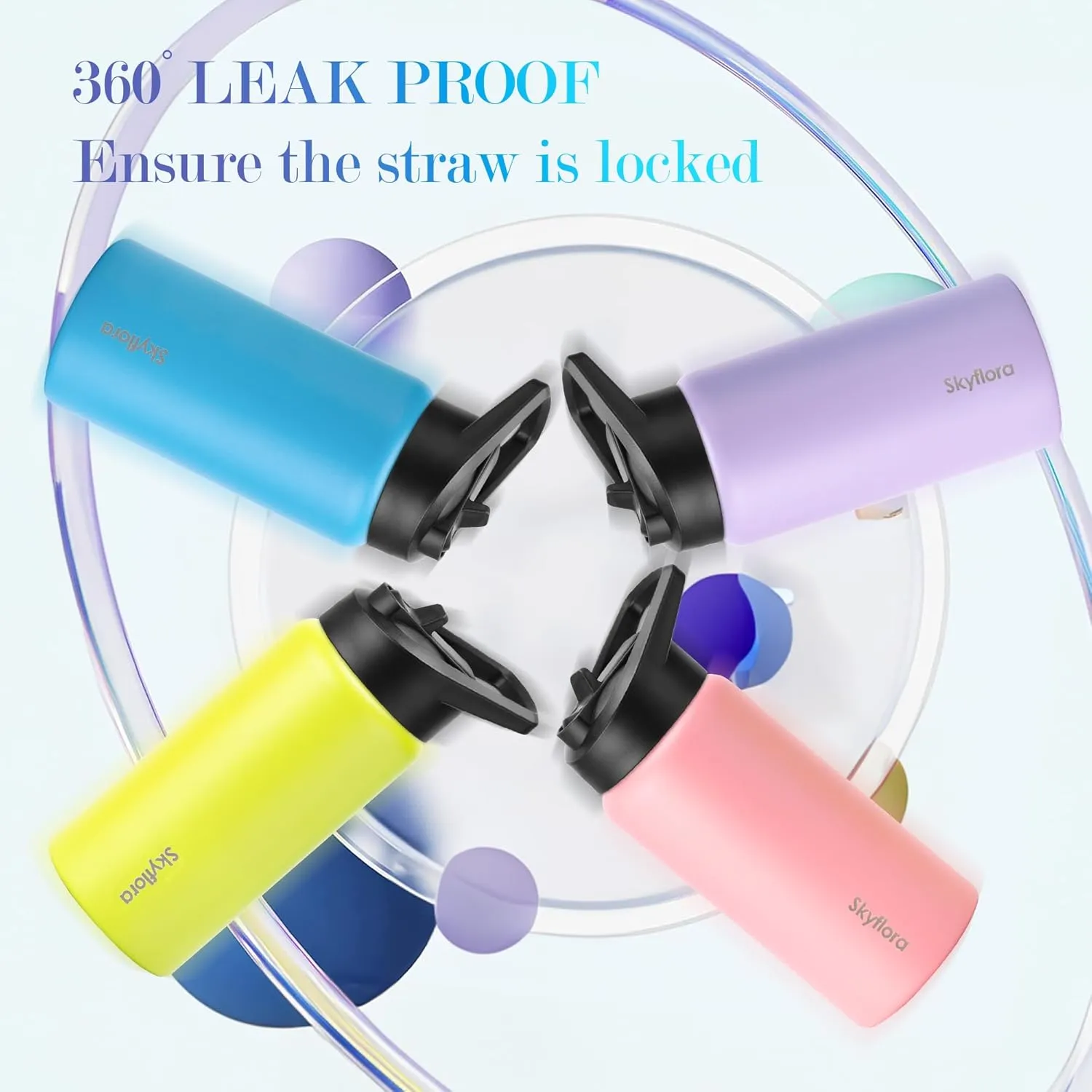 Kids Water Bottle with Straw, 16oz Cute Water Bottle, Single Wall 18/8 Stainless Steel, Dishwasher Safe & Leakproof, Reusable Gift for Girls Boys to School Sports Travel Camping, Blue