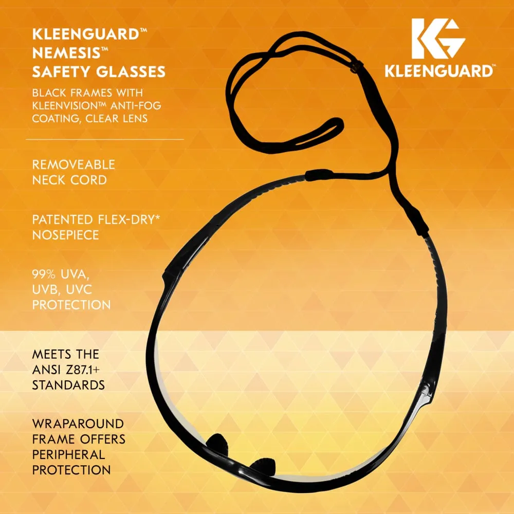 KleenGuard V30 Nemesis Safety Glasses with KleenVision Anti-Fog Coating