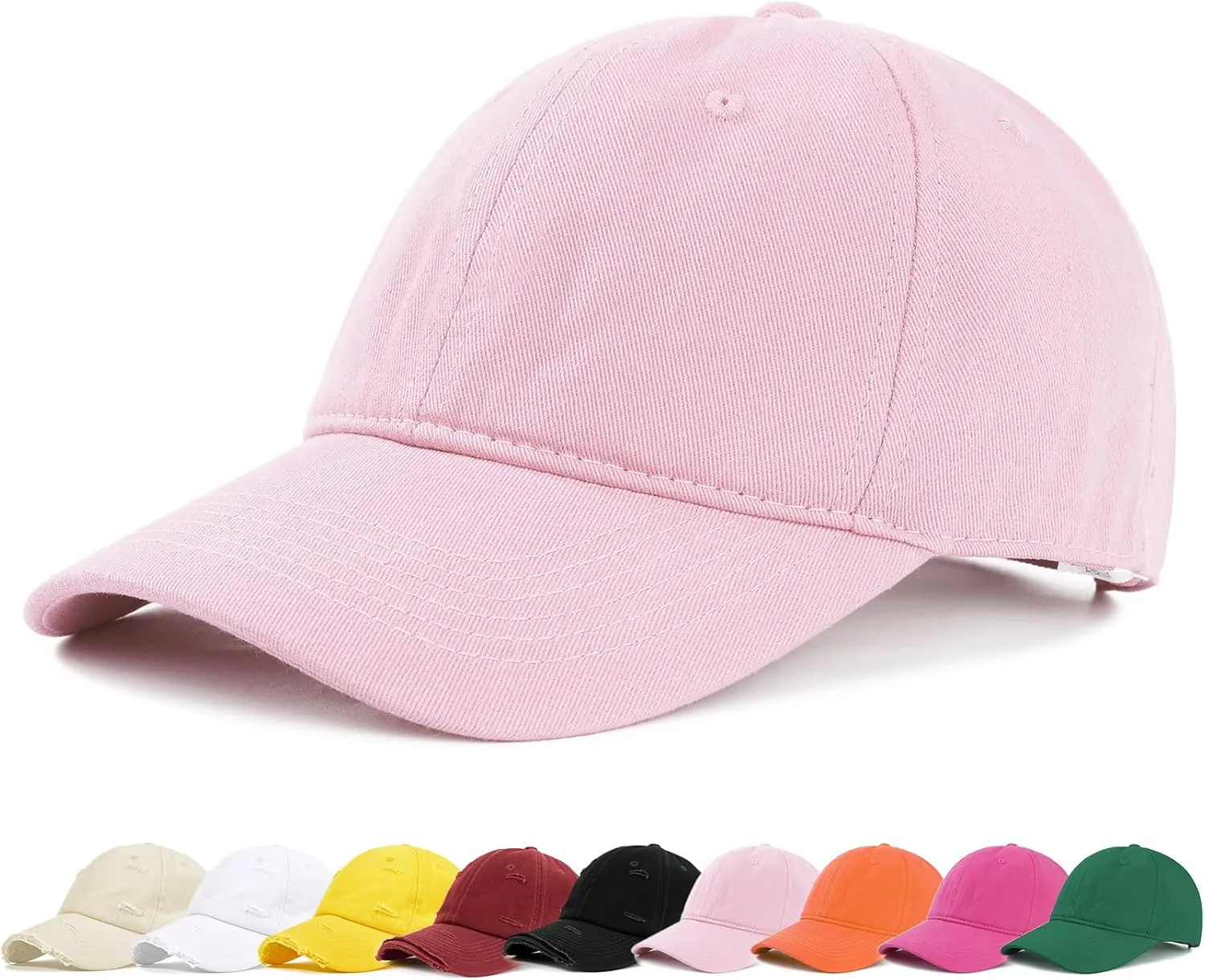 Komorebi Baseball Cap Women Men Vintage Washed Distressed Hats Adjusted Cotton Dad Hat Adjustable Trucker Headwear