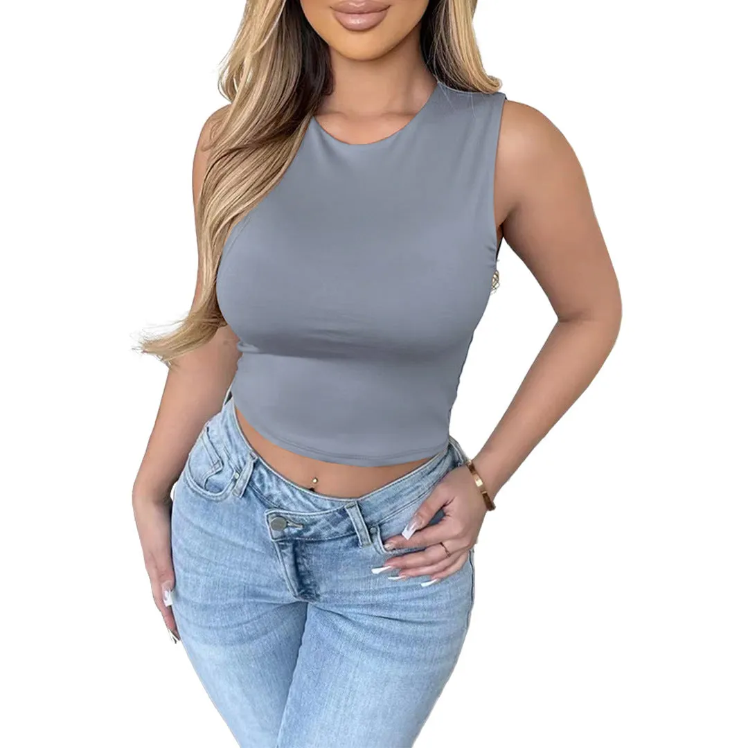 Luexco Leisure Comfortable Solid Color Tank Top