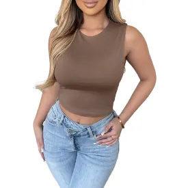 Luexco Leisure Comfortable Solid Color Tank Top