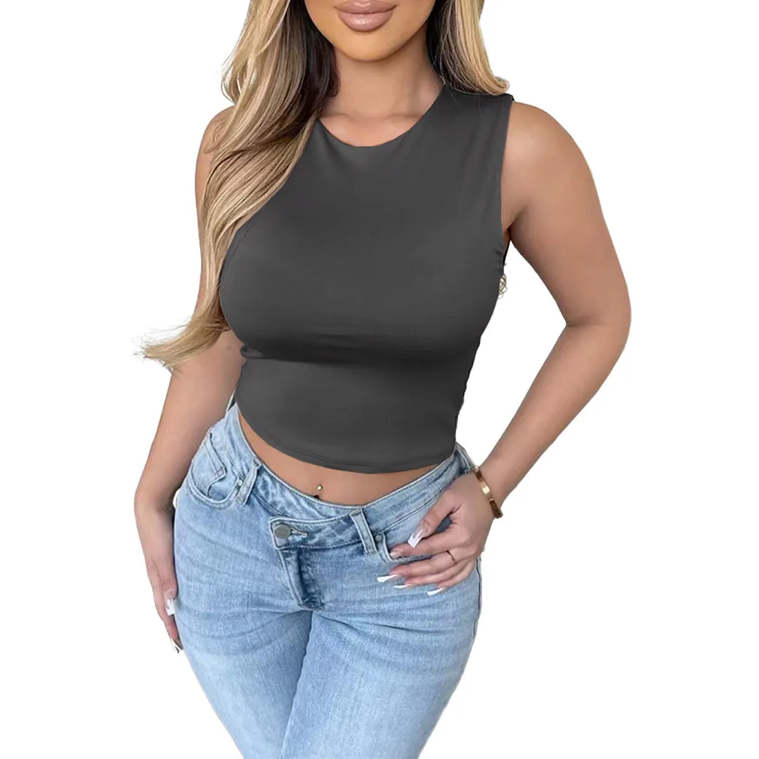 Luexco Leisure Comfortable Solid Color Tank Top