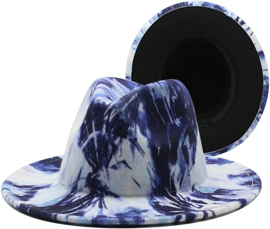 Men Wide Brimmed Fedora Jazz Top Hat Women Weddings Party Formal Dress Cap Cowboy Trilby