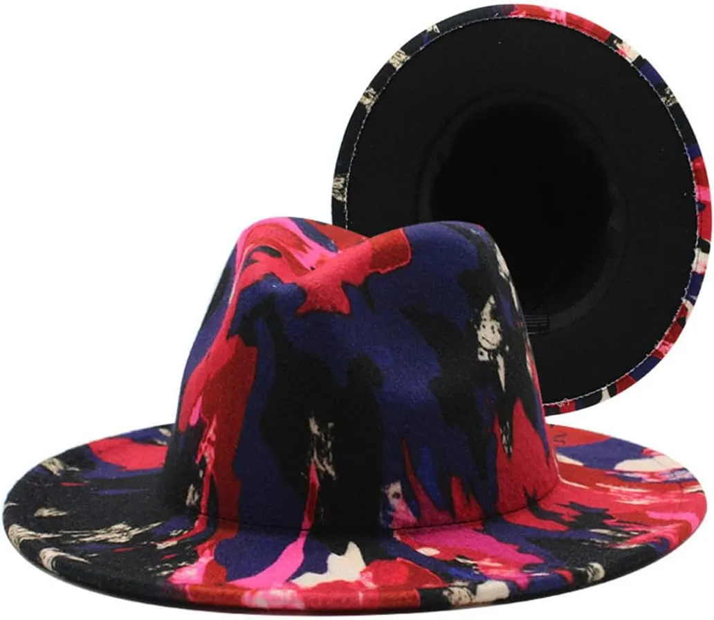 Men Wide Brimmed Fedora Jazz Top Hat Women Weddings Party Formal Dress Cap Cowboy Trilby