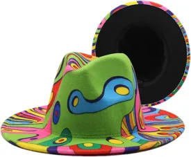 Men Wide Brimmed Fedora Jazz Top Hat Women Weddings Party Formal Dress Cap Cowboy Trilby