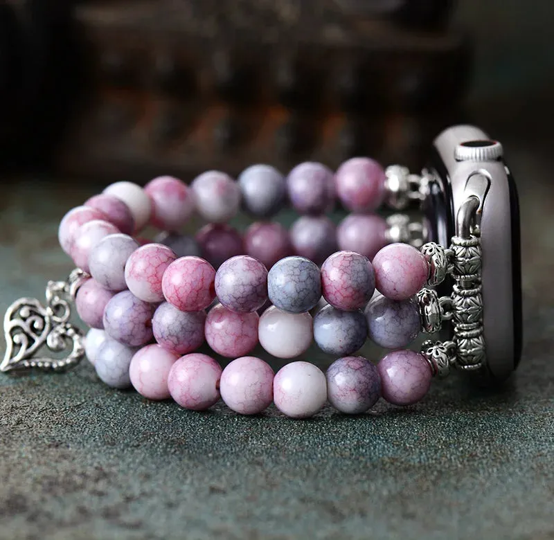 Natural Rhinestone Multilayer Gemstone Watch Strap