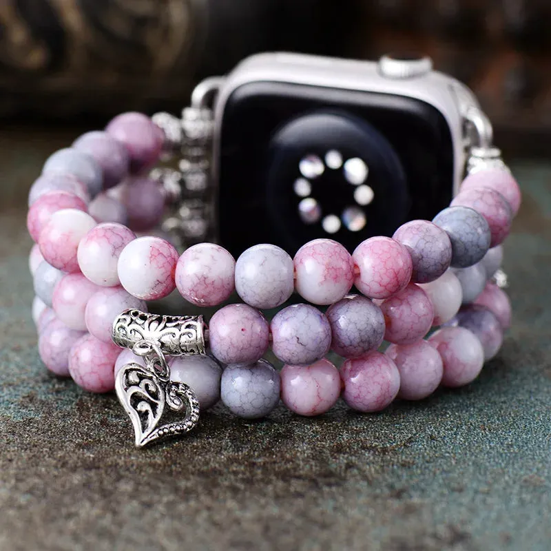 Natural Rhinestone Multilayer Gemstone Watch Strap