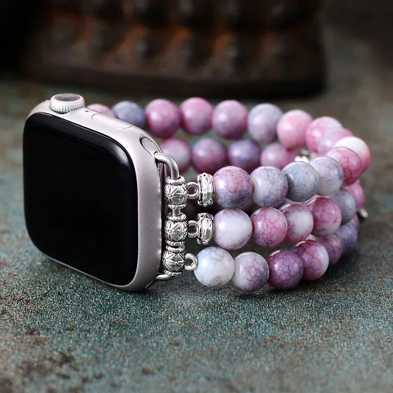 Natural Rhinestone Multilayer Gemstone Watch Strap