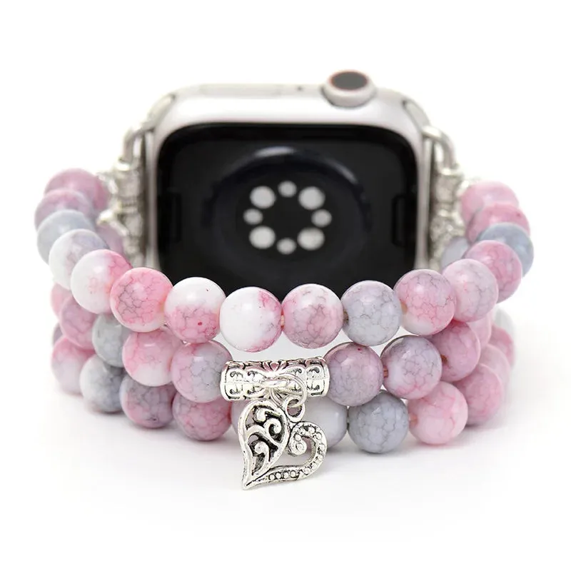 Natural Rhinestone Multilayer Gemstone Watch Strap