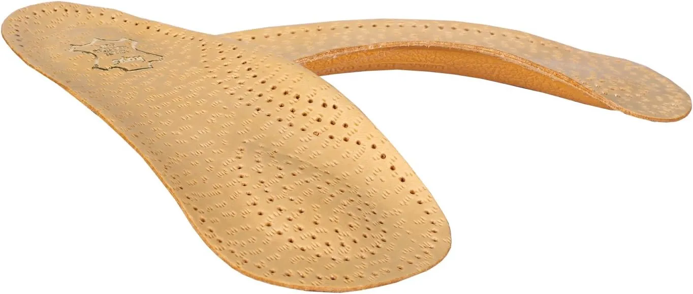 Orthotic 3/4 Leather Insoles with Longitudinal and Transverse Arch Support, Orthopedic Shoe Inserts for Men and Women, Kaps Bolero, (42 EUR/US 9 Men)