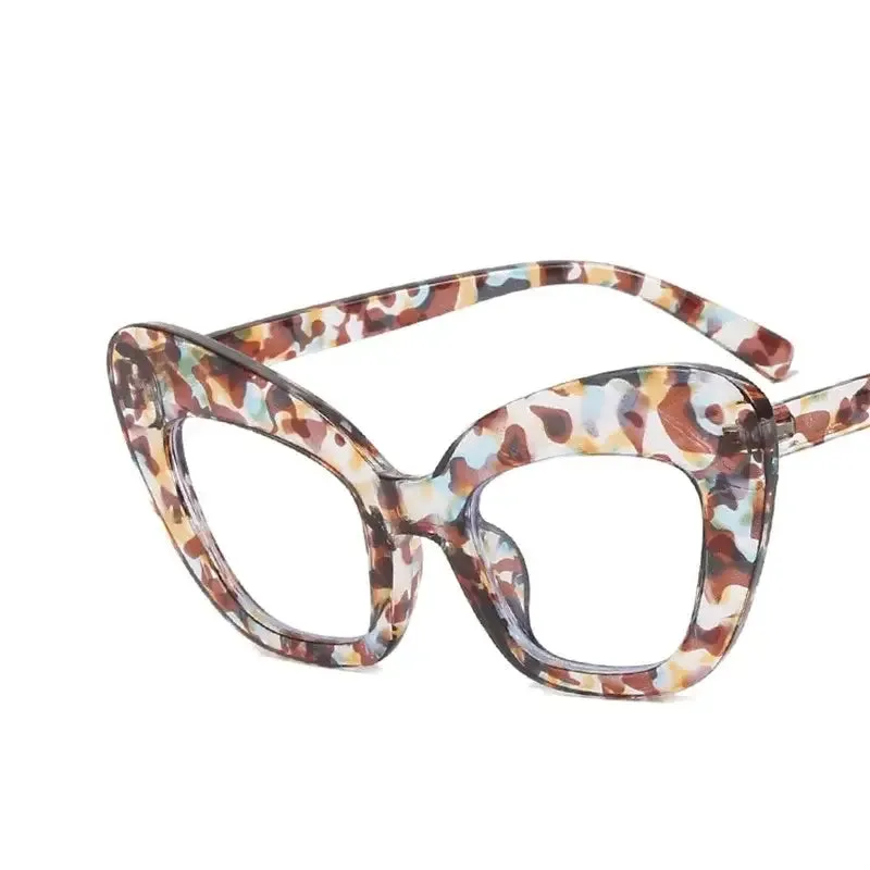 Oversized Cat Eye Clear Glasses