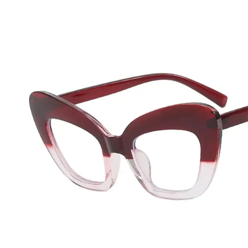Oversized Cat Eye Clear Glasses